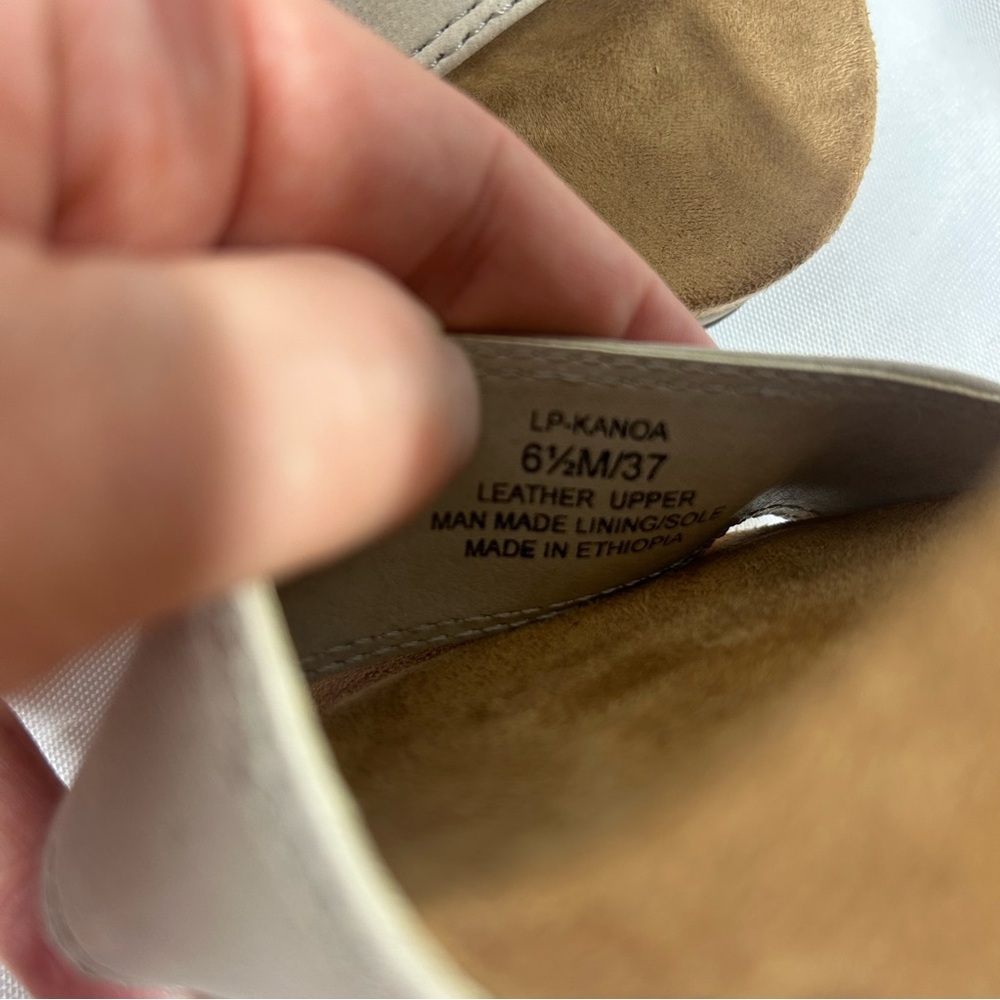 Lucky Brand | Kanoa Leather Suede Wedge Ankle Strap Sandals Women’s Size 6.5 - Picture 10 of 10